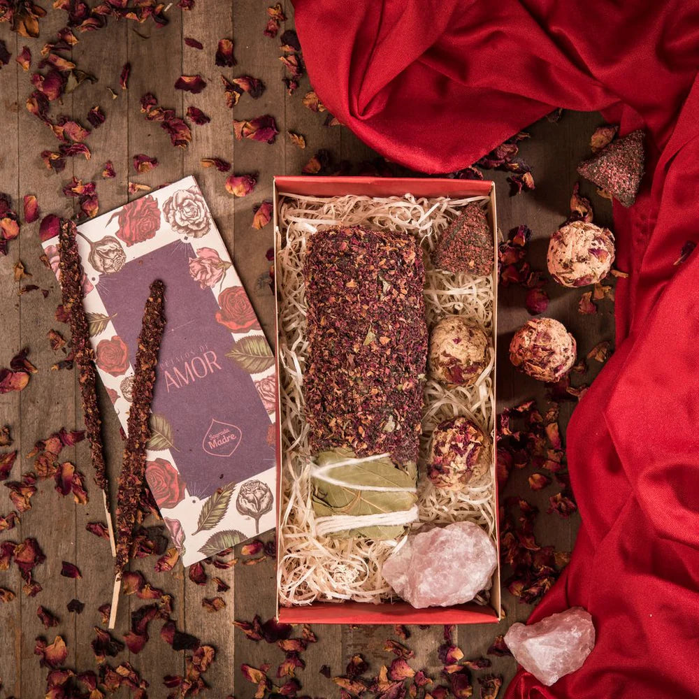 Sagrada Madre | Kit der Liebe (Rosen-Ritual-Set mit Schutzstein)