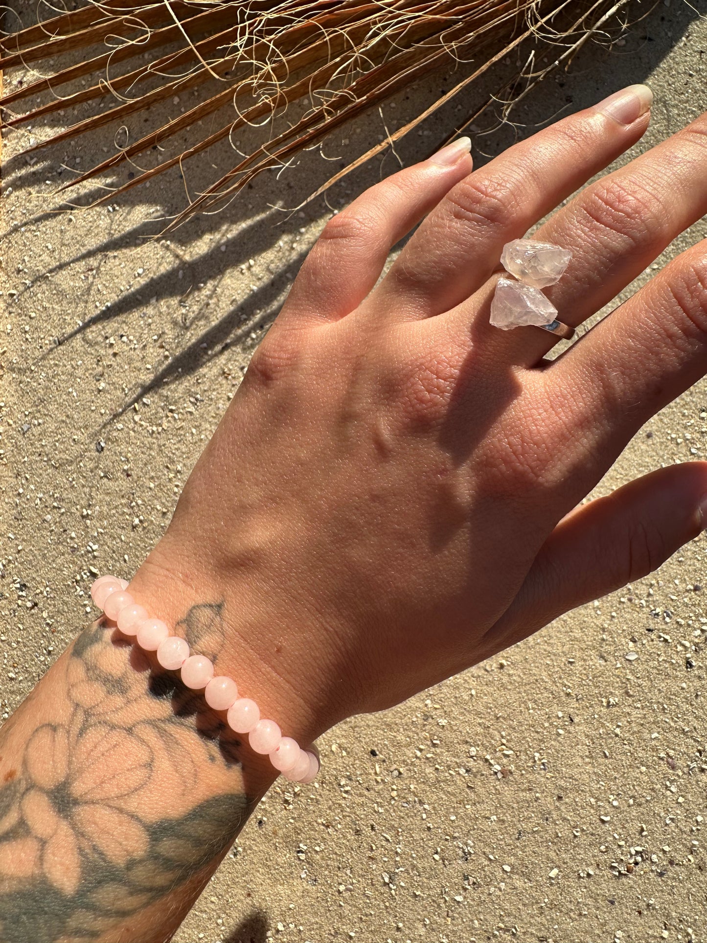 Kugelarmband Rosenquarz