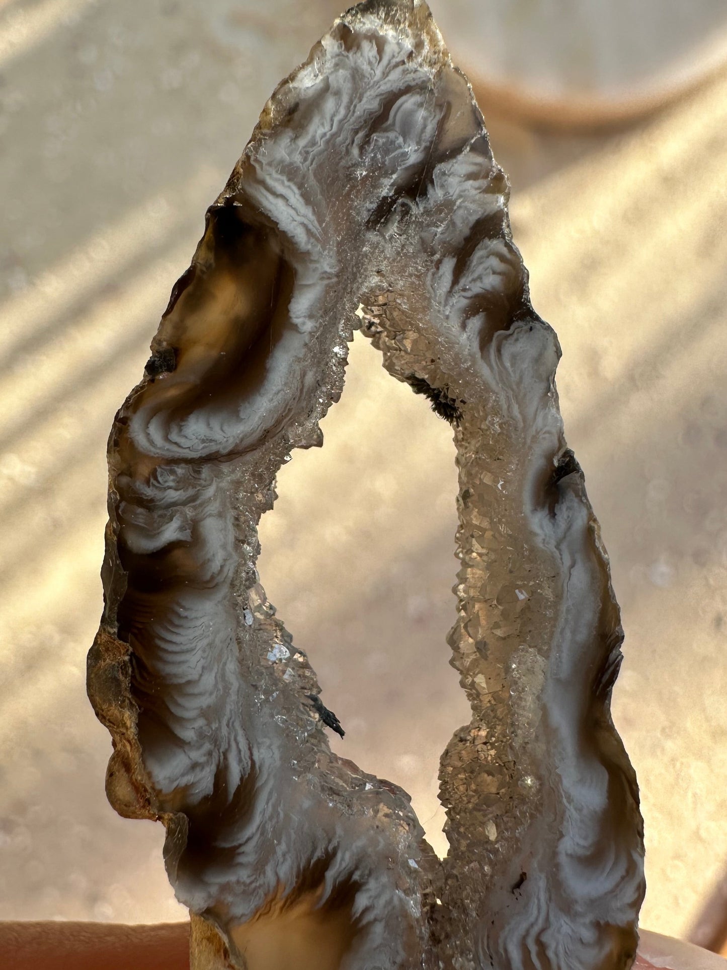 Achat Geodenscheibe Anhänger – Naturbelassen