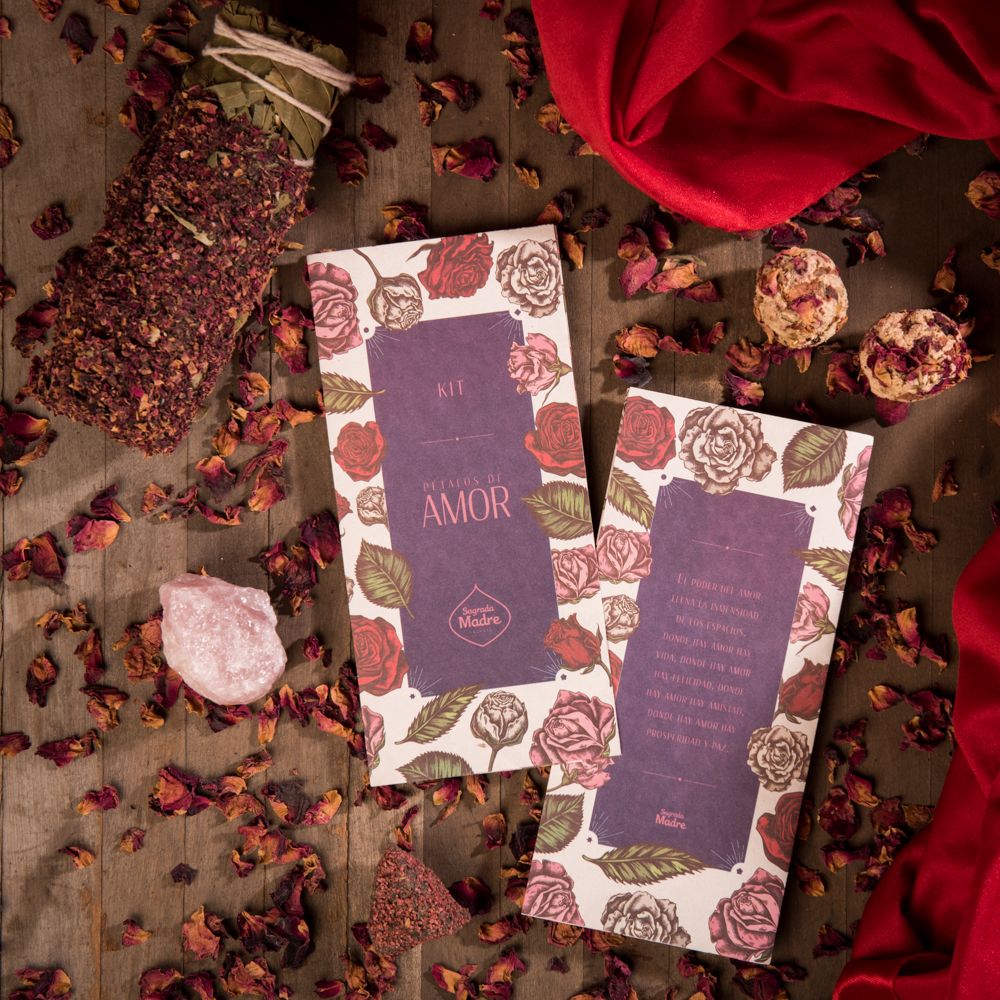 Sagrada Madre |  Kit der Liebe (Rosen-Ritual-Set mit Schutzstein)