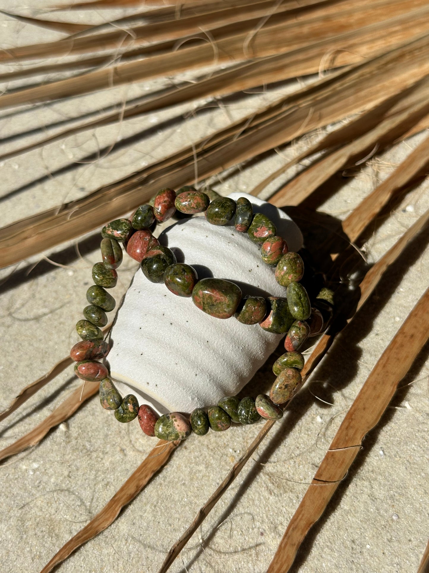 Unakit Trommelstein Armband