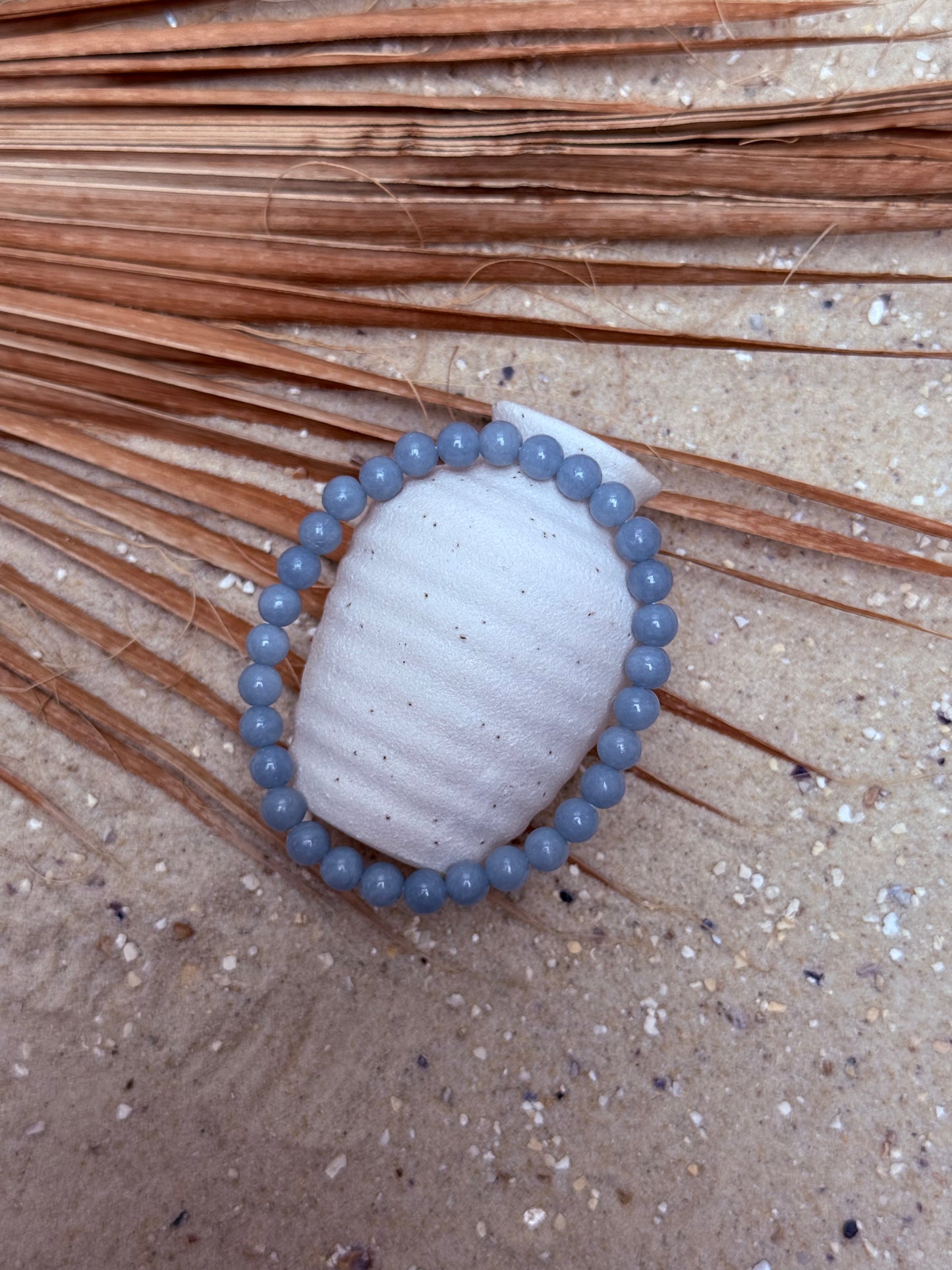 Angelit blau Kugelarmband
