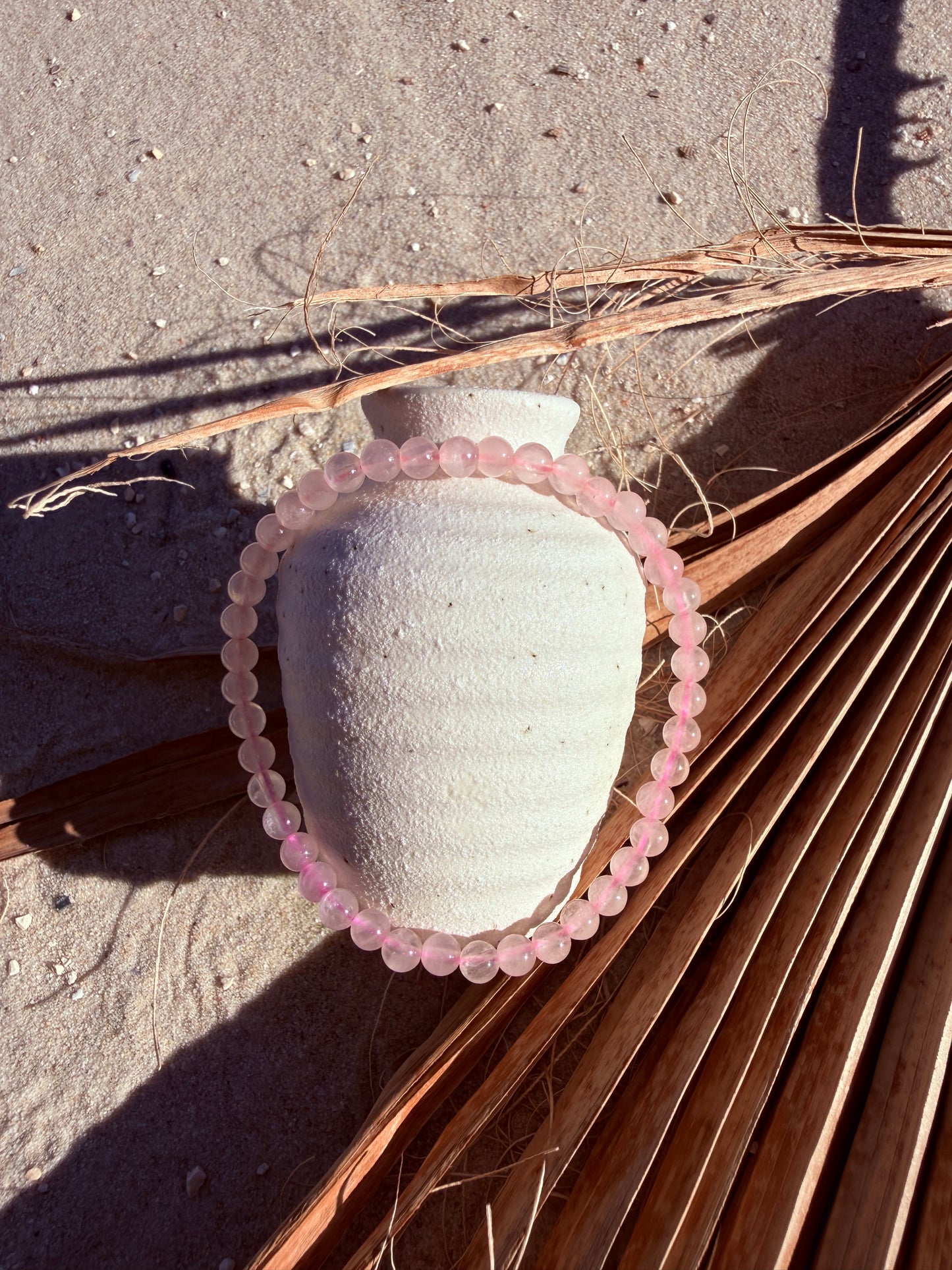 Rosenquarz Kugelarmband (4mm)