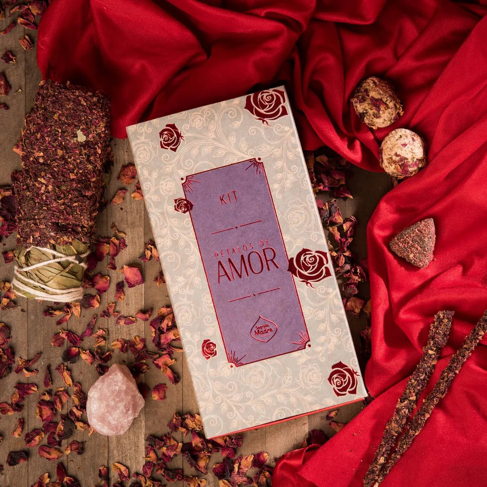 Sagrada Madre |  Kit der Liebe (Rosen-Ritual-Set mit Schutzstein)