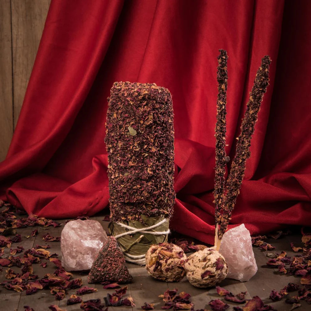 Sagrada Madre |  Kit der Liebe (Rosen-Ritual-Set mit Schutzstein)