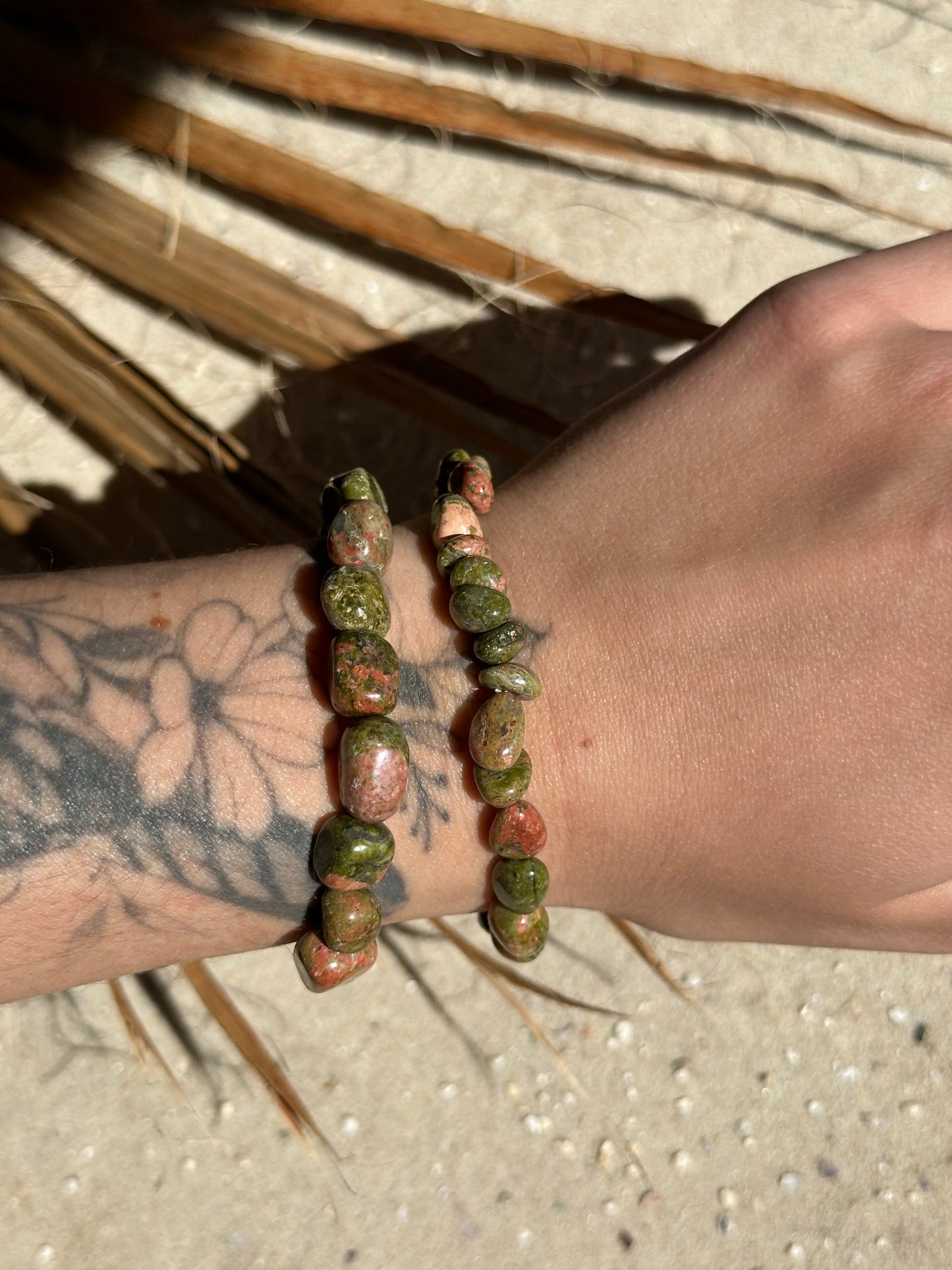 Unakit Trommelstein Armband