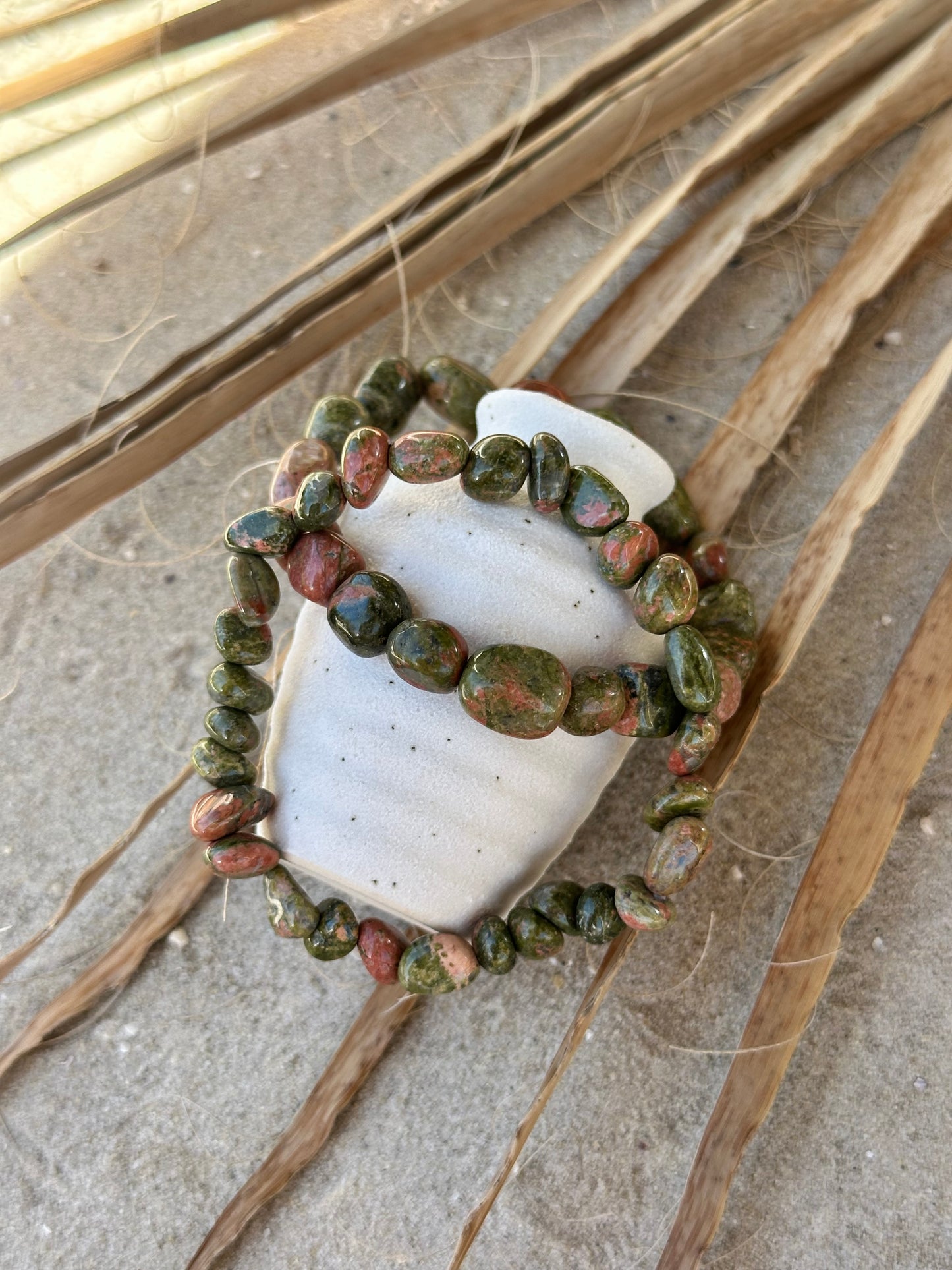 Unakit Trommelstein Armband