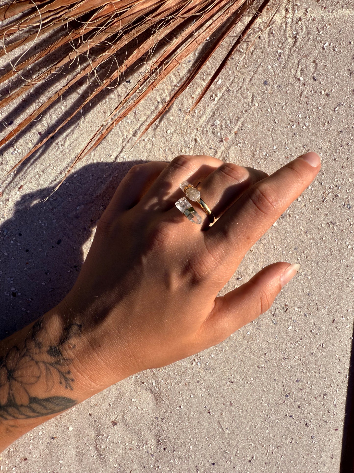 Bergkristall Spitzen Ring