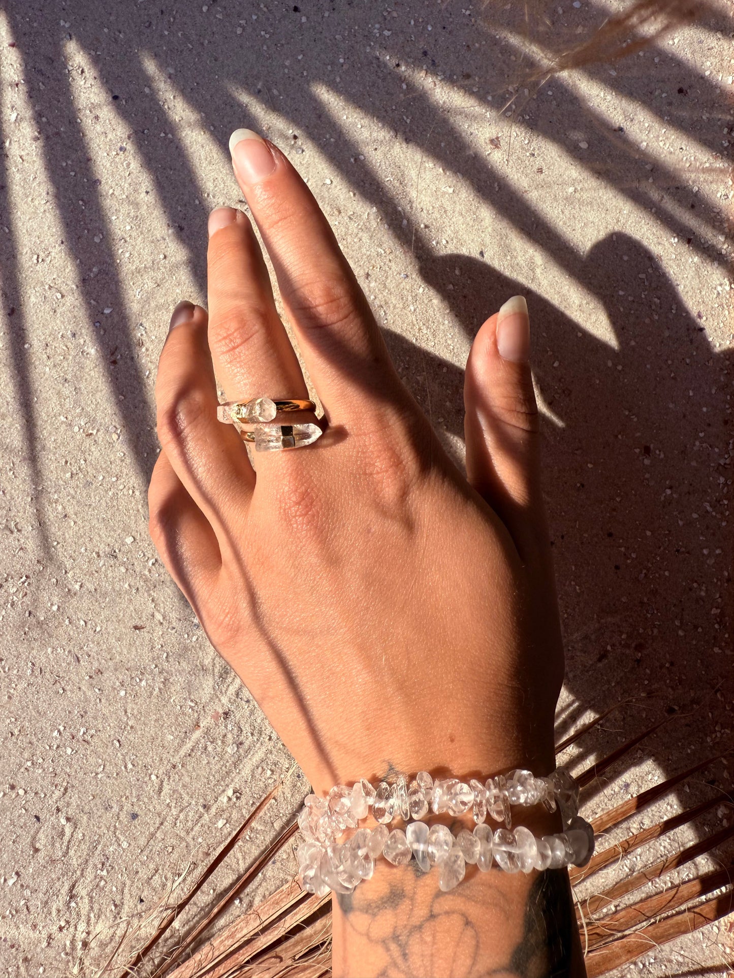 Bergkristall Spitzen Ring