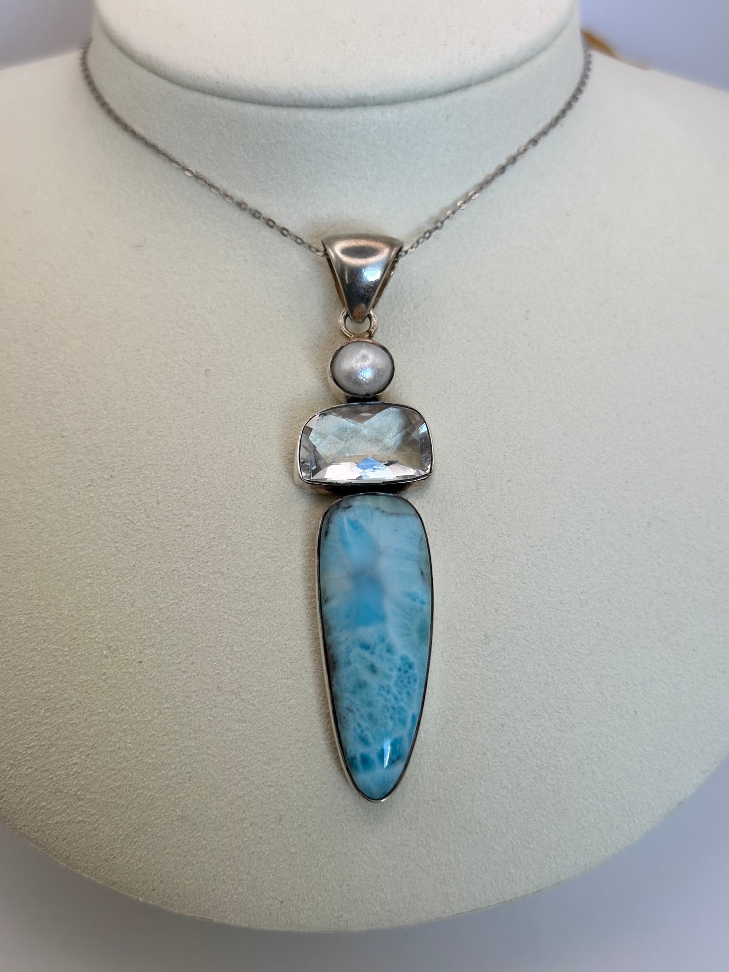 Larimar Anhänger 925 Silber