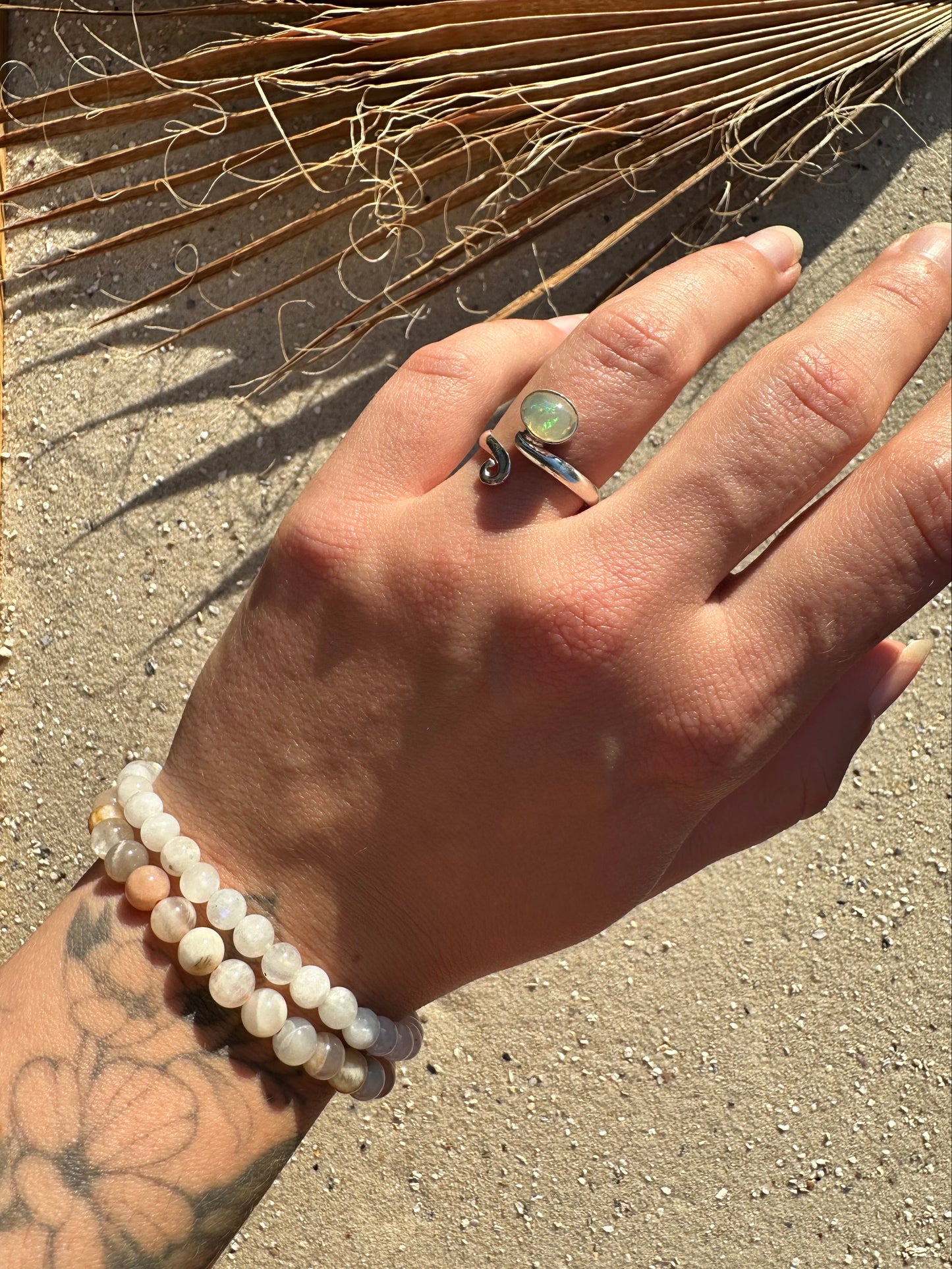 Äthiopischer Opal Ring (925 Silber)