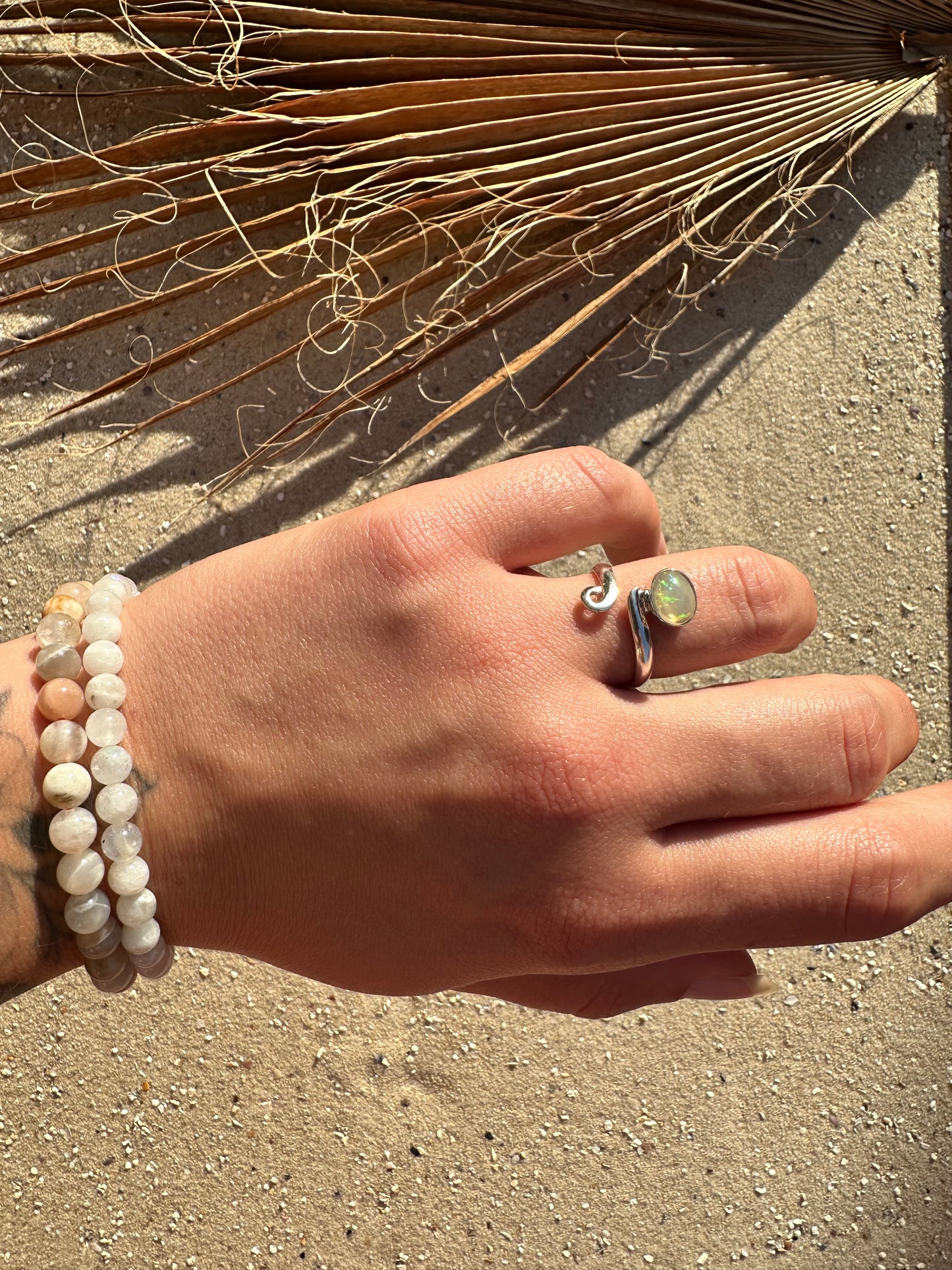 Äthiopischer Opal Ring (925 Silber)