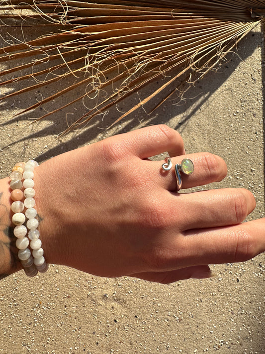 Äthiopischer Opal Ring (925 Silber)