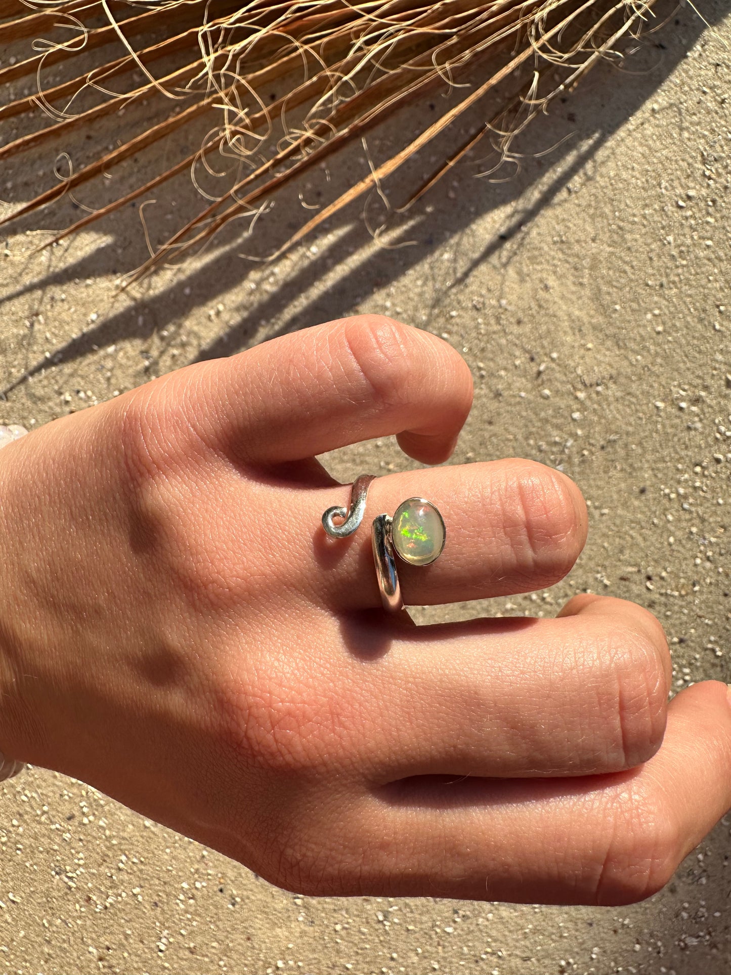 Äthiopischer Opal Ring (925 Silber)