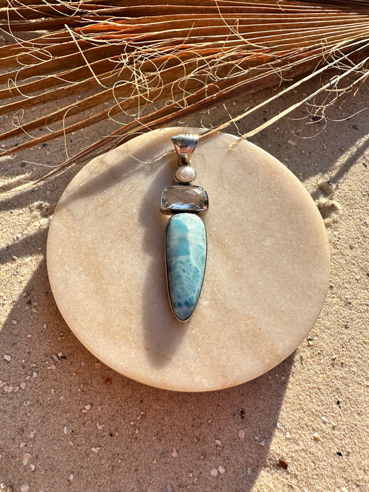 Larimar Anhänger 925 Silber