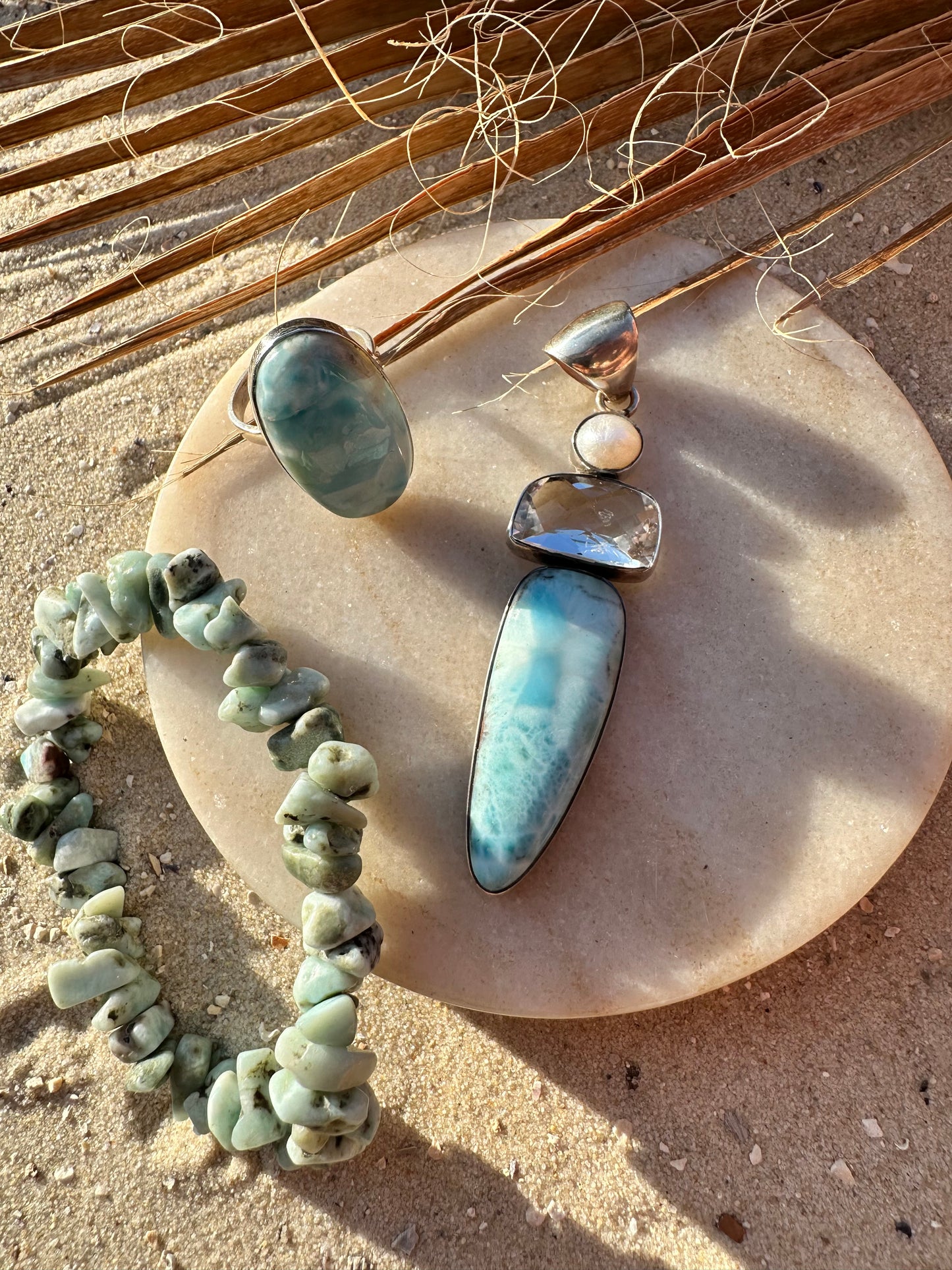 Larimar Anhänger 925 Silber