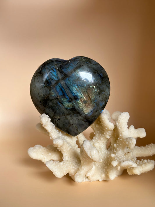 Labradorit Herz aus Madagaskar