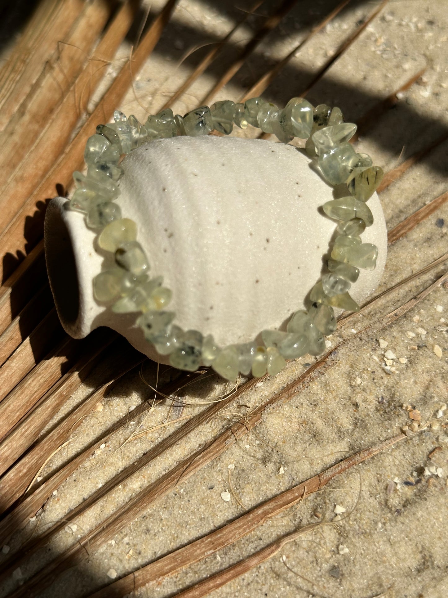 Prehnit Splitterarmband