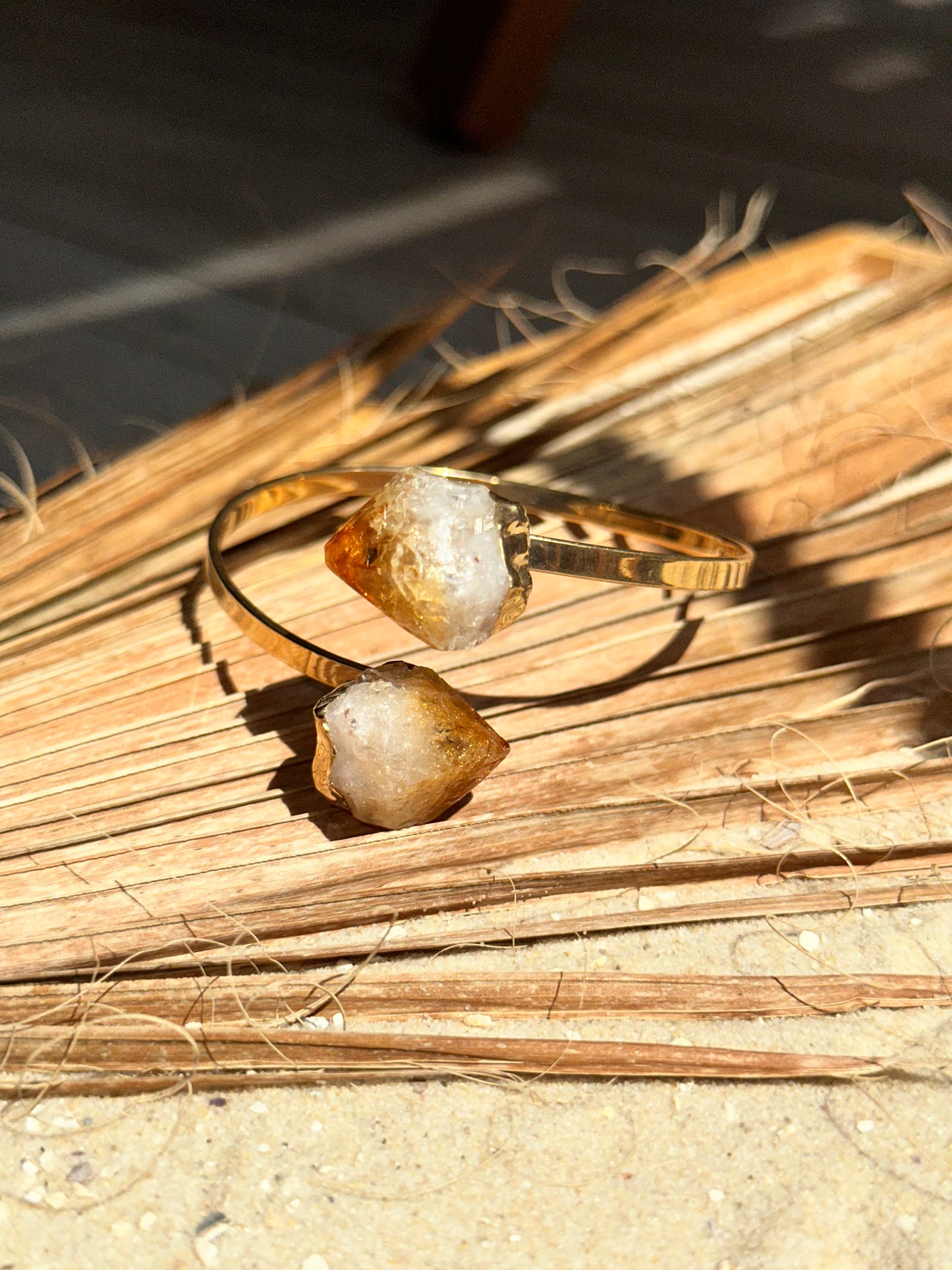 Armreif Amethyst galvanisiert